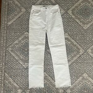 Zara White Straight Leg Jeans Timeless Style